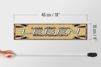 Holzschild Spruch 46x10cm Lass dich vom Leben überraschen