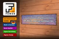 Holzschild Spruch 46x10cm Liebe voll heimgekommen als leer
