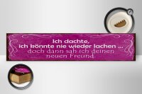 Holzschild Spruch 46x10cm Freund ich kann wieder lachen