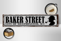 Holzschild Spruch 46x10cm Baker streeet city Westminster Dekoration