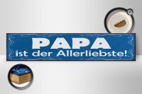 Holzschild Spruch 46x10cm Papa ist der Allerliebste Dekoration