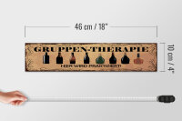 Holzschild Spruch 46x10cm Bier Gruppen Therapie hier wird