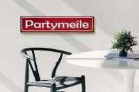 Holzschild Hinweis 46x10cm Partymeile Dekoration