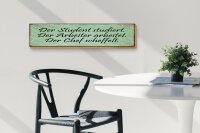 Holzschild Spruch 46x10cm Student Arbeiter Chef Dekoration
