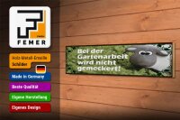 Holzschild Spruch 46x10cm Bei Gartenarbeit nicht meckern Dekoration