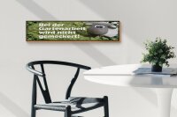 Holzschild Spruch 46x10cm Bei Gartenarbeit nicht meckern Dekoration