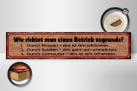 Holzschild Spruch 46x10cm Betrieb richten Frauen Spielen Dekoration
