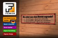 Holzschild Spruch 46x10cm Betrieb richten Frauen Spielen Dekoration