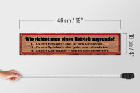 Holzschild Spruch 46x10cm Betrieb richten Frauen Spielen Dekoration