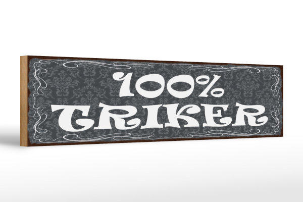 Holzschild Hinweis 46x10cm 100% Trinker Dekoration