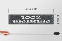 Holzschild Hinweis 46x10cm 100% Trinker Dekoration