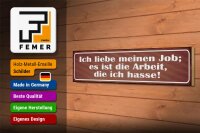 Holzschild Spruch 46x10cm Job ist Arbeit die ich hasse Dekoration