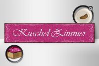 Holzschild Hinweis 46x10cm Kuschel-Zimmer Geschenk Dekoration
