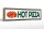 Holzschild Hinweis 46x10cm Hot Pizza Fast Food Dekoration
