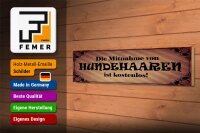 Holzschild Spruch 46x10cm Mitnahme Hundehaare kostenlos Dekoration