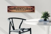 Holzschild Spruch 46x10cm Mitnahme Hundehaare kostenlos Dekoration
