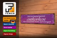 Holzschild Spruch 46x10cm Was du heute kannst entkorken Dekoration
