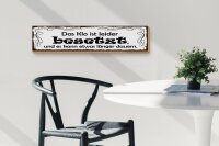 Holzschild Spruch 46x10cm Das Klo ist besetzt kann länger Dekoration