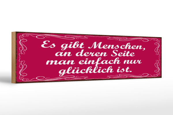 Holzschild Spruch 46x10cm Gibt Menschen einfach glücklich Dekoration