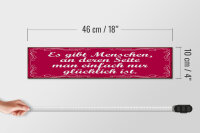 Holzschild Spruch 46x10cm Gibt Menschen einfach glücklich Dekoration