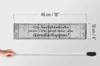 Holzschild Spruch 46x10cm Gerüchteküche Geredeschuppen Dekoration