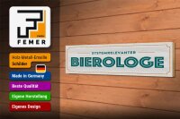 Holzschild 46x10cm Systemrelevanter Bierologe Dekoration