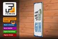 Holzschild 10x46cm Am Ende ergibt alles einen GIN Dekoration