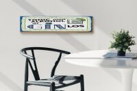 Holzschild 46x10cm Tonic ohne ist Gin los Dekoration