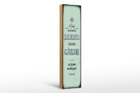 Holzschild Spruch 10x46cm Mensch der sich über Kleinigkeiten freuen kann