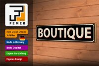 Holzschild Hinweis 46x10cm Boutique Dekoration