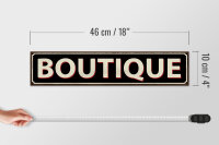 Holzschild Hinweis 46x10cm Boutique Dekoration