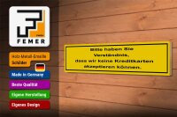 Holzschild Hinweis 46x10cm Bitte haben Sie Verständnis Dekoration