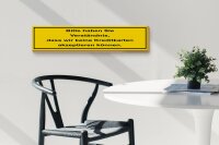 Holzschild Hinweis 46x10cm Bitte haben Sie Verständnis Dekoration
