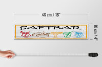 Holzschild Hinweis 46x10cm Saftbar Dekoration