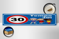 Holzschild Hinweis 46x10cm Tempo 30 Kinder Dekoration
