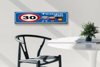 Holzschild Hinweis 46x10cm Tempo 30 Kinder Dekoration