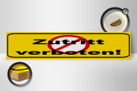 Holzschild Hinweis 46x10cm Zutritt verboten Dekoration