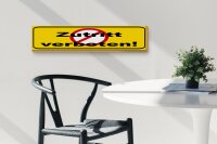 Holzschild Hinweis 46x10cm Zutritt verboten Dekoration