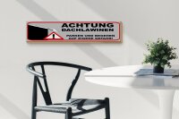 Holzschild Hinweis 46x10cm Achtung Dachlawinen Gefahr Dekoration
