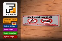 Holzschild Hinweis 46x10cm Privatweg Wintersport verboten Dekoration