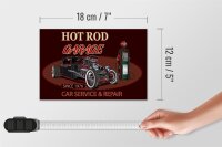 Holzschild Auto 18x12cm hot rod Garage car service repair