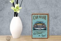 Holzschild Retro 12x18cm Car Wash best service in town