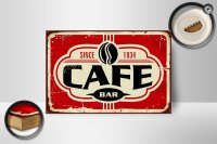 Holzschild Retro 18x12cm Cafe bar Kaffee since 1934