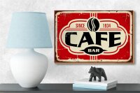 Holzschild Retro 18x12cm Cafe bar Kaffee since 1934
