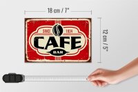 Holzschild Retro 18x12cm Cafe bar Kaffee since 1934
