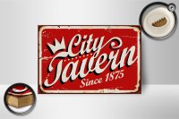Holzschild Retro 18x12cm City Tavern since 1875 Alkohol