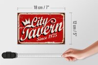 Holzschild Retro 18x12cm City Tavern since 1875 Alkohol