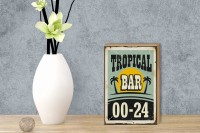 Holzschild Alkohol 12x18cm Tropical Bar Retro 00-24