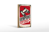 Holzschild Retro 12x18cm Viewpoint just ahead Adventure