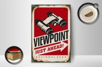 Holzschild Retro 12x18cm Viewpoint just ahead Adventure